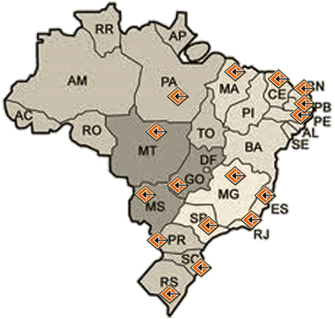 Estados em que a Construcap está presente